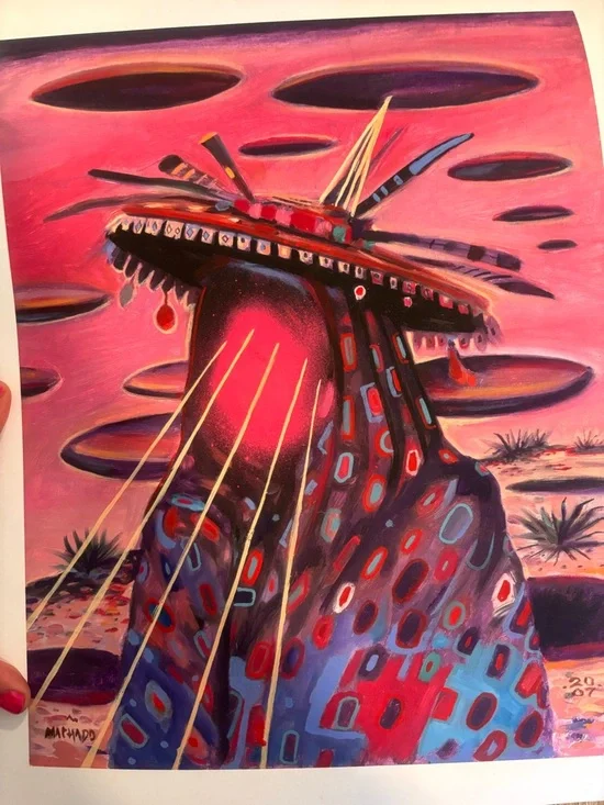 Vibrant Pink Abstract Tribal Figure Art Print
12”12 - Picture 3 of 5